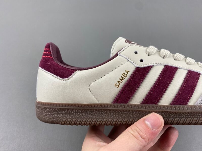 adidas Samba OG Putty Grey Maroon - Image 3