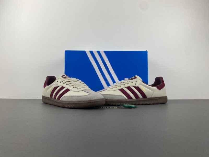 adidas Samba OG Putty Grey Maroon - Image 14