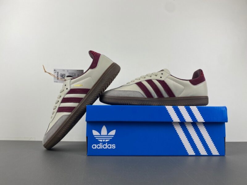 adidas Samba OG Putty Grey Maroon - Image 15