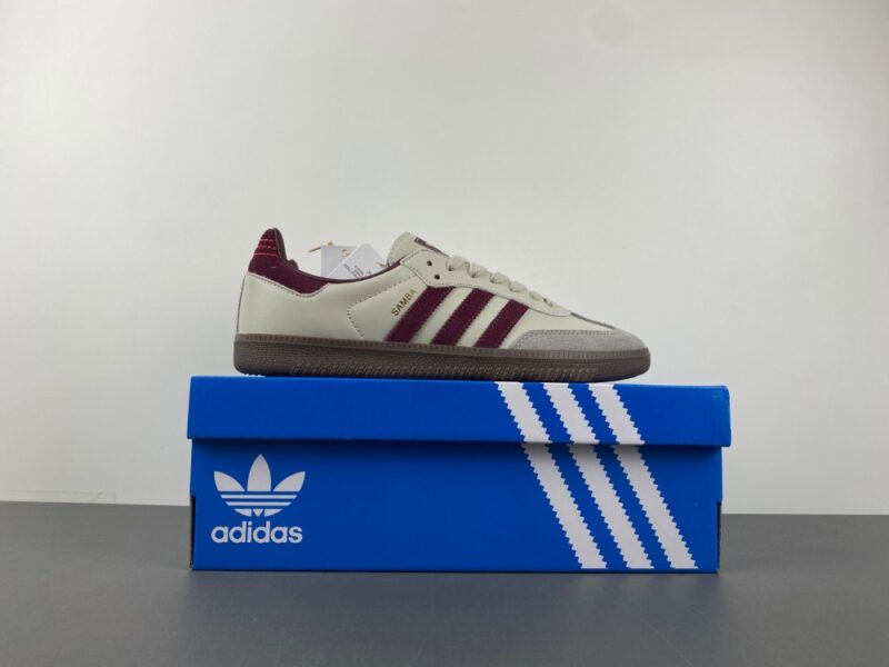 adidas Samba OG Putty Grey Maroon - Image 17