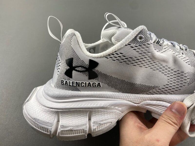 Balenciaga x Under Armour 3xl Knit Sneaker in White/black - Image 3