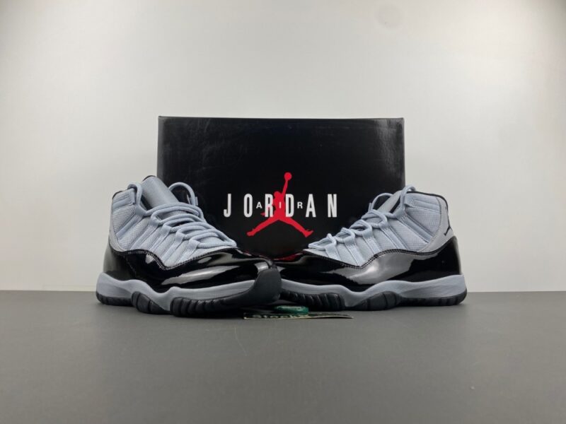 Air Jordan 11 Gray and Black - Image 14