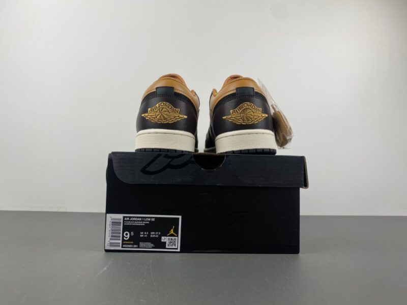 Air Jordan 1 Low SE Flax Baroque Brown - Image 3