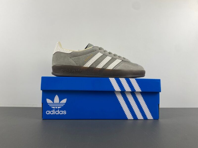 adidas Gazelle Indoor Dark Grey White - Image 7