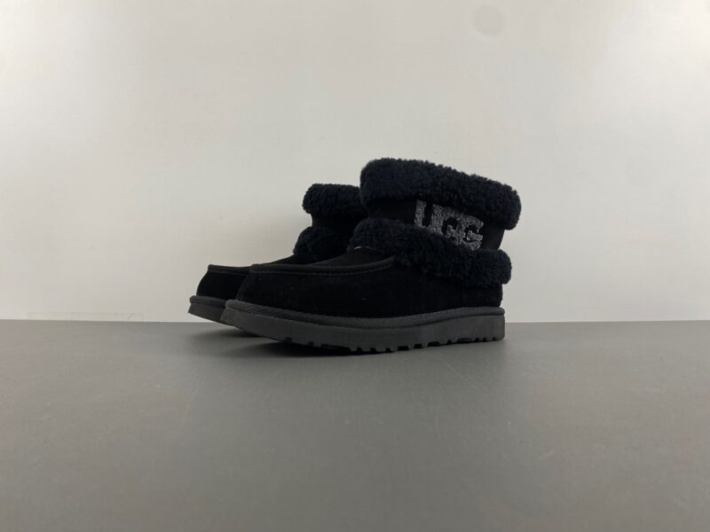 Women's Ultra Mini Ugg Fluff Black