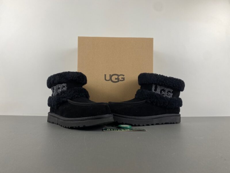 Women's Ultra Mini Ugg Fluff Black - Image 13