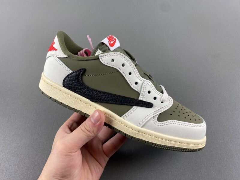 Air Jordan 1 Retro Low OG SP Travis Scott Medium Olive (PS) - Image 2