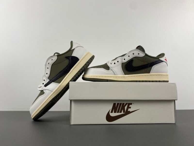 Air Jordan 1 Retro Low OG SP Travis Scott Medium Olive (PS) - Image 14