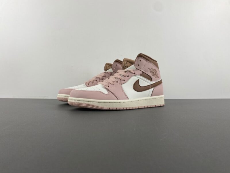 Air Jordan 1 Mid Pink Oxford Brown (Women's)