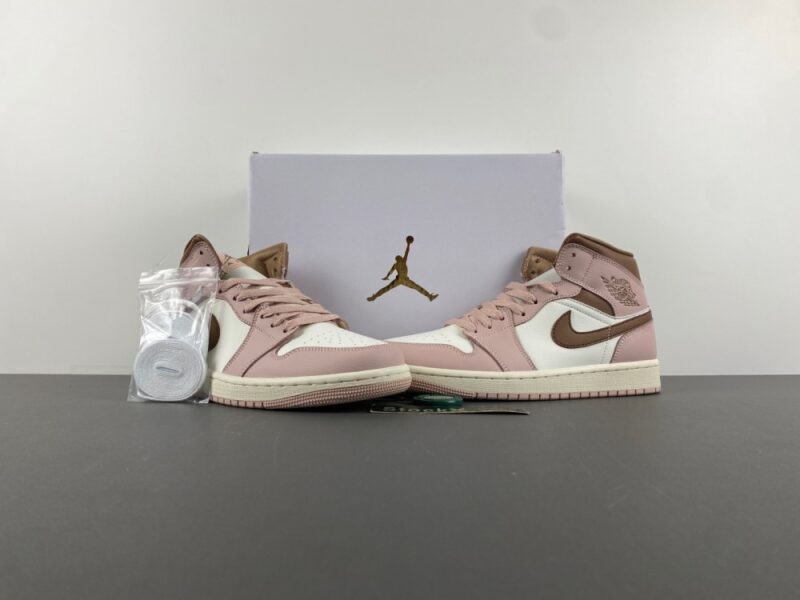 Air Jordan 1 Mid Pink Oxford Brown (Women's) - Image 6