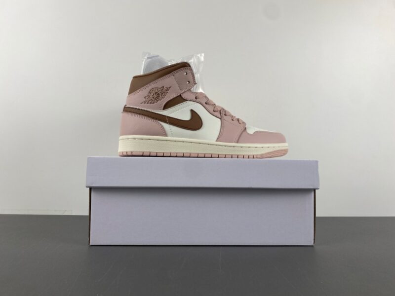 Air Jordan 1 Mid Pink Oxford Brown (Women's) - Image 9