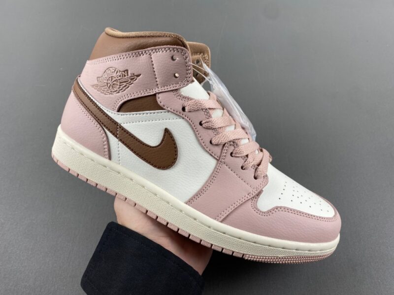 Air Jordan 1 Mid Pink Oxford Brown (Women's) - Image 2