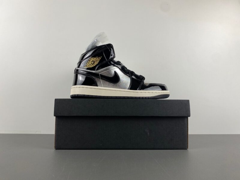 Air Jordan 1 Mid SE GS “Black/Metallic Silver” - Image 17