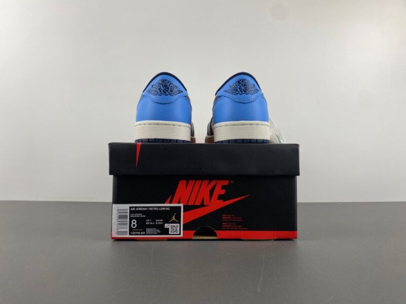 Air Jordan 1 Retro Low OG Black Dark Powder Blue - Image 3