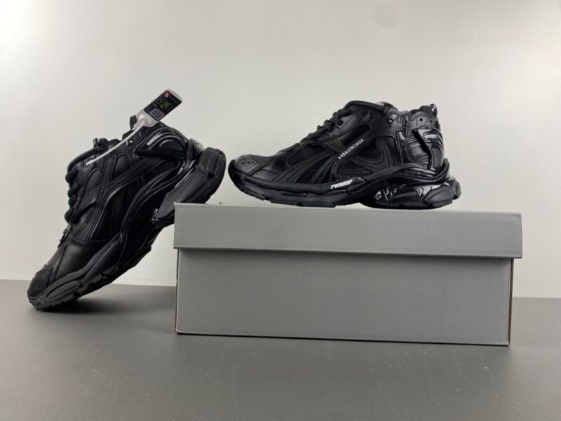 Balenciaga x Under Armour Runner Ripstop Sneaker in Black - Image 4