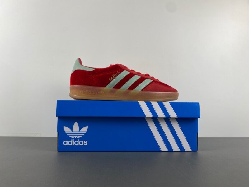 adidas Gazelle Indoor Better Scarlet Hazy Green - Image 14