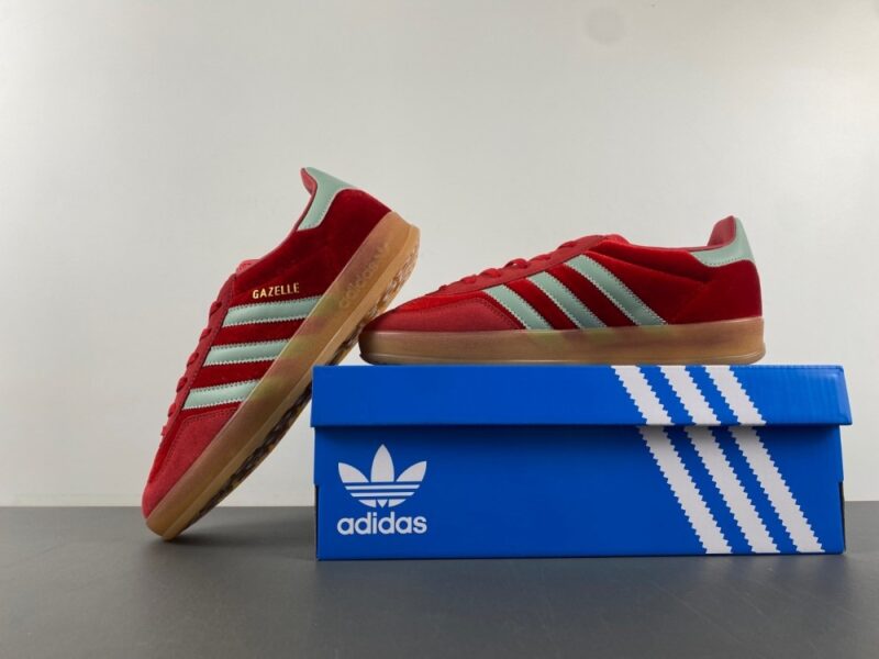 adidas Gazelle Indoor Better Scarlet Hazy Green - Image 17