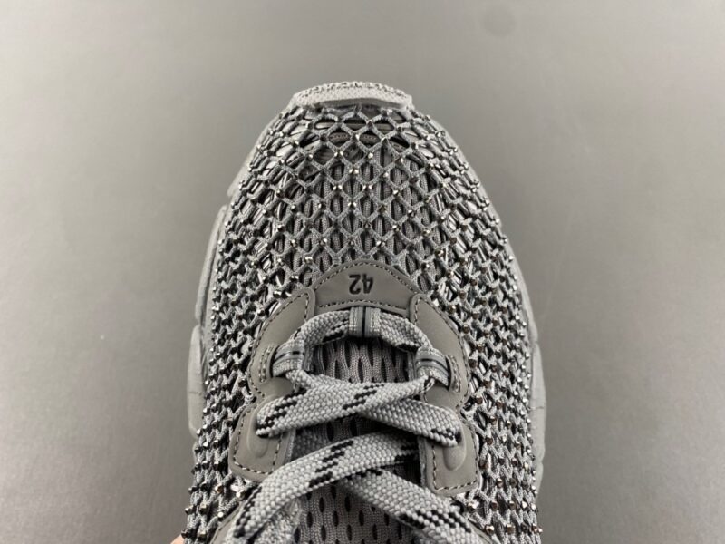 Balenciaga Gray 3Xl Mesh Lace-Up Sneakers - Image 7