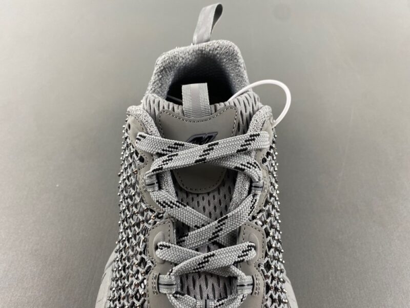 Balenciaga Gray 3Xl Mesh Lace-Up Sneakers - Image 8