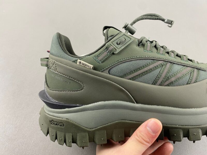 Moncler Trailgrip GTX Khaki Men's Leather Sneaker - Image 6