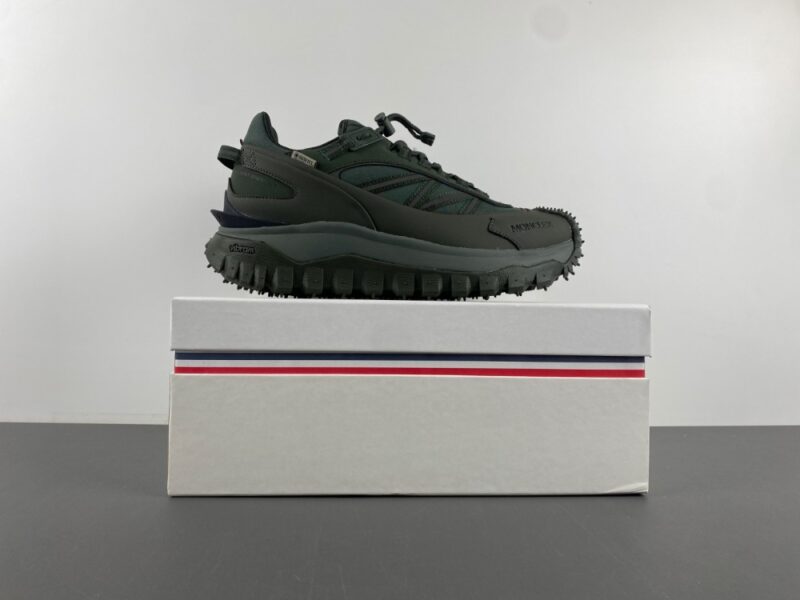 Moncler Trailgrip GTX Khaki Men's Leather Sneaker - Image 16