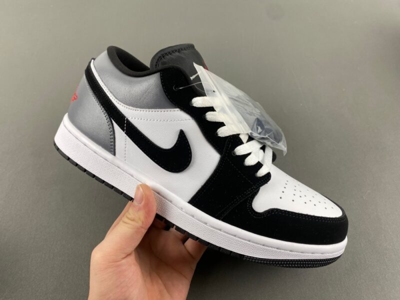 Air Jordan 1 Low SE White Fire Red Black Matte Silver - Image 2