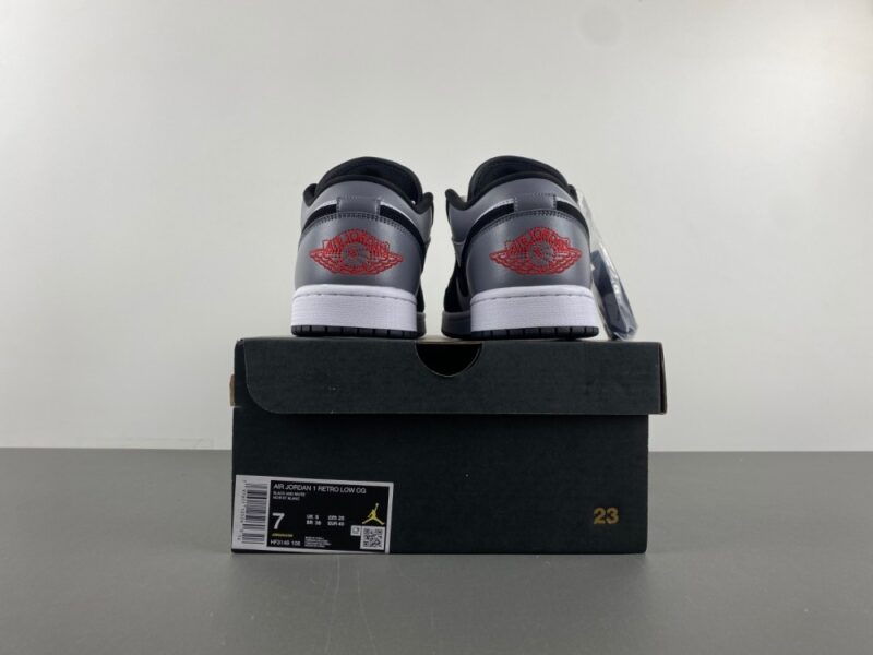 Air Jordan 1 Low SE White Fire Red Black Matte Silver - Image 4