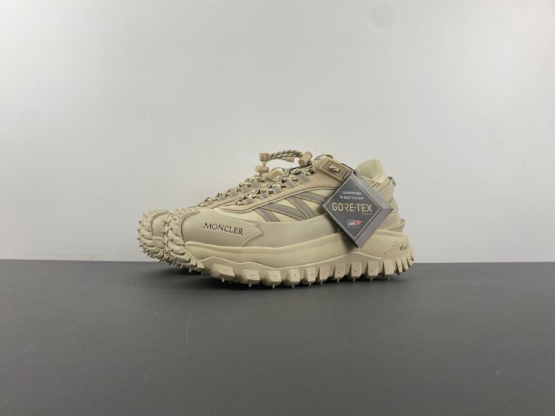 Moncler Trailgrip GTX Khaki Men’s Leather Sneaker