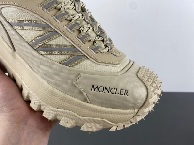 Moncler Trailgrip GTX Khaki Men’s Leather Sneaker - Image 4