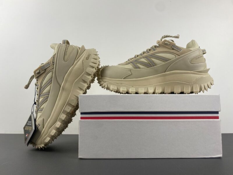 Moncler Trailgrip GTX Khaki Men’s Leather Sneaker - Image 15