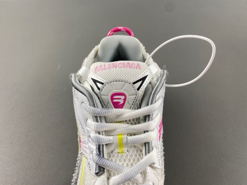 Balenciaga Runner Gradient Sneaker in White/pink/grey/neon Yellow - Image 9