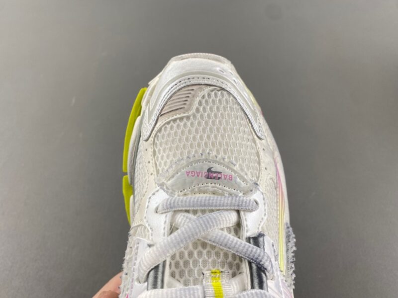 Balenciaga Runner Gradient Sneaker in White/pink/grey/neon Yellow - Image 10