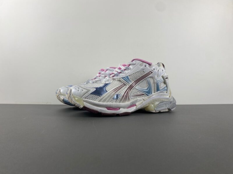 Balenciaga Runner Gradient Sneaker in White/brown/blue/pink/grey