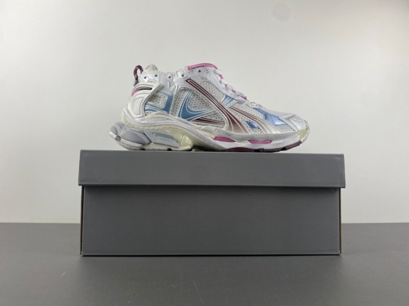 Balenciaga Runner Gradient Sneaker in White/brown/blue/pink/grey - Image 10