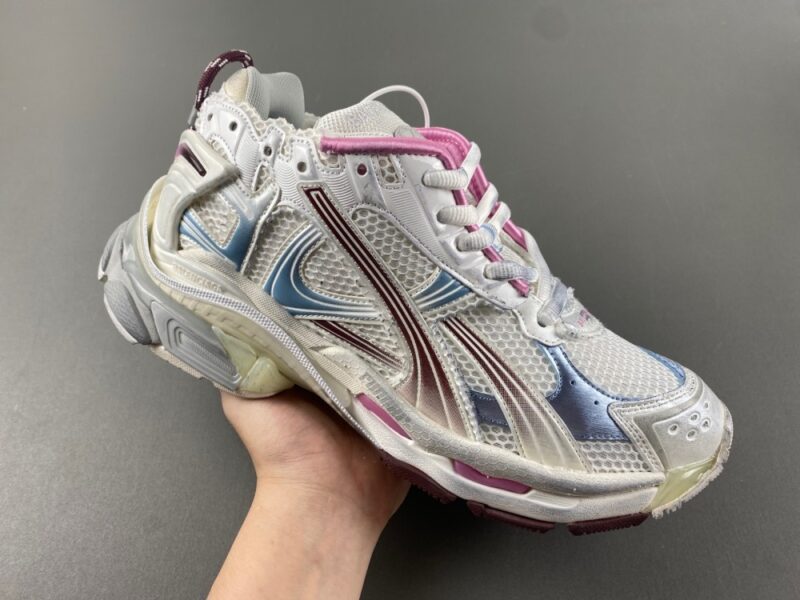 Balenciaga Runner Gradient Sneaker in White/brown/blue/pink/grey - Image 2