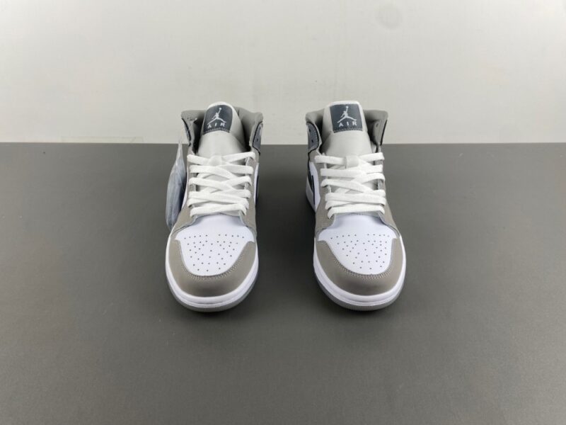 Air Jordan 1 Mid SE White Medium Grey Cool Grey - Image 5