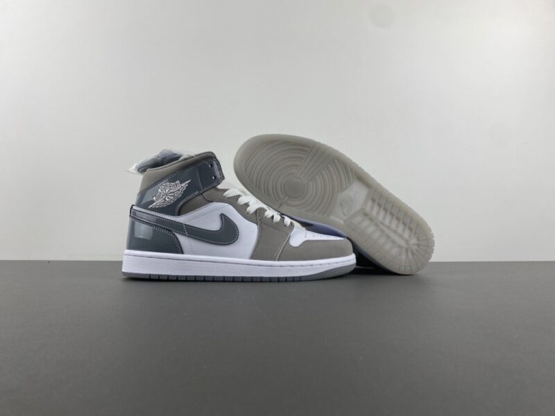 Air Jordan 1 Mid SE White Medium Grey Cool Grey - Image 6