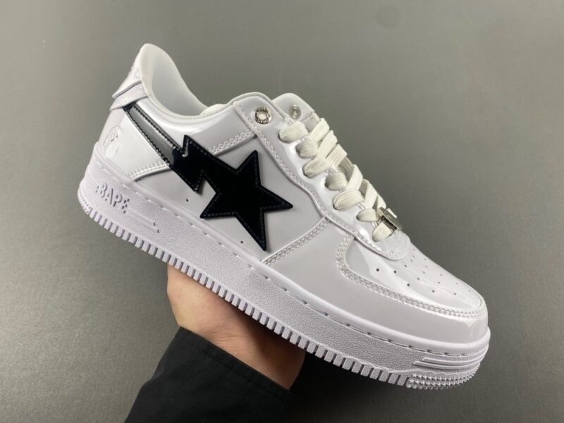 A Bathing Ape BAPE Sta Painted Leather Sneaker - Image 2