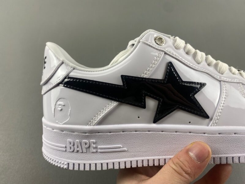 A Bathing Ape BAPE Sta Painted Leather Sneaker - Image 3