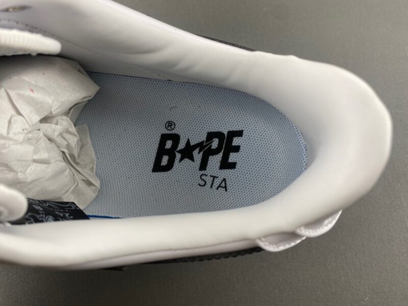 A Bathing Ape BAPE Sta Painted Leather Sneaker - Image 11