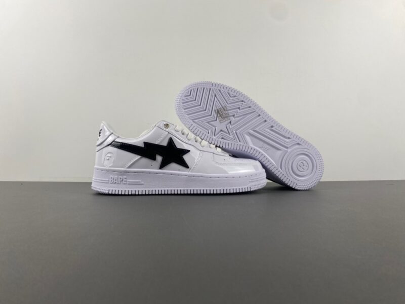 A Bathing Ape BAPE Sta Painted Leather Sneaker - Image 14