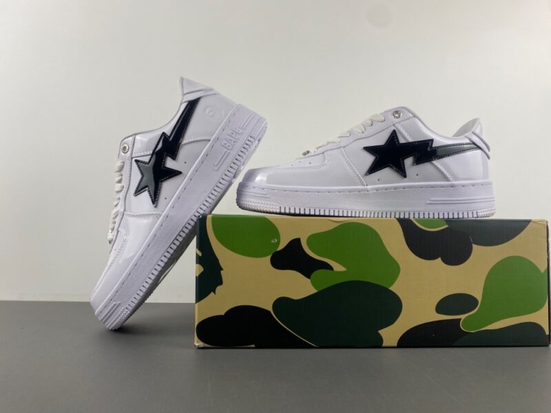 A Bathing Ape BAPE Sta Painted Leather Sneaker - Image 15