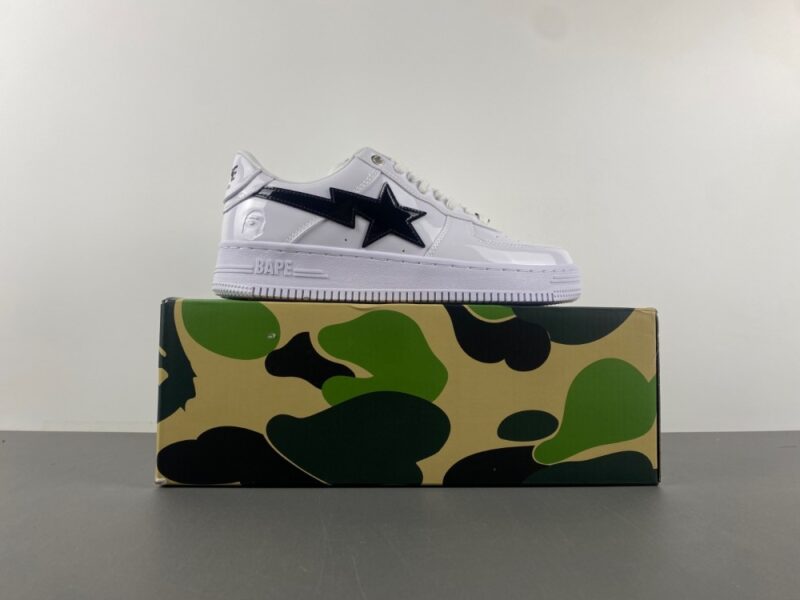 A Bathing Ape BAPE Sta Painted Leather Sneaker - Image 17