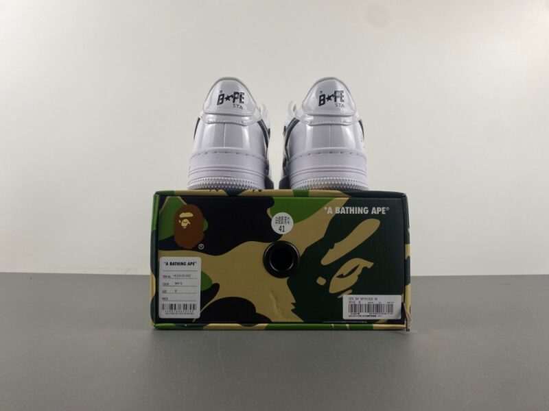 A Bathing Ape BAPE Sta Painted Leather Sneaker - Image 5