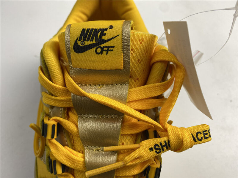 Nike Air Rubber Dunk Off-White University Gold - Image 14