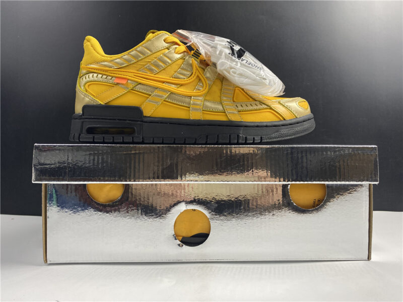 Nike Air Rubber Dunk Off-White University Gold - Image 5