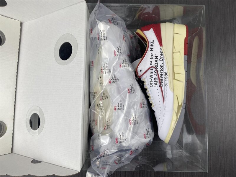 Air Jordan 2 Retro Low SP Off-White White Red - Image 3