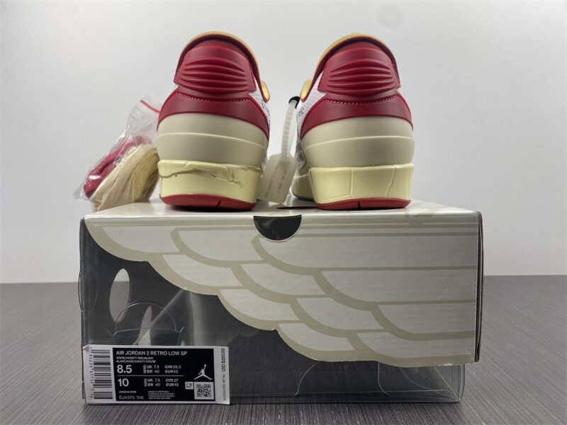 Air Jordan 2 Retro Low SP Off-White White Red - Image 4