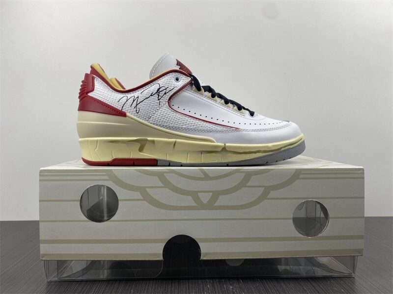 Air Jordan 2 Retro Low SP Off-White White Red - Image 5