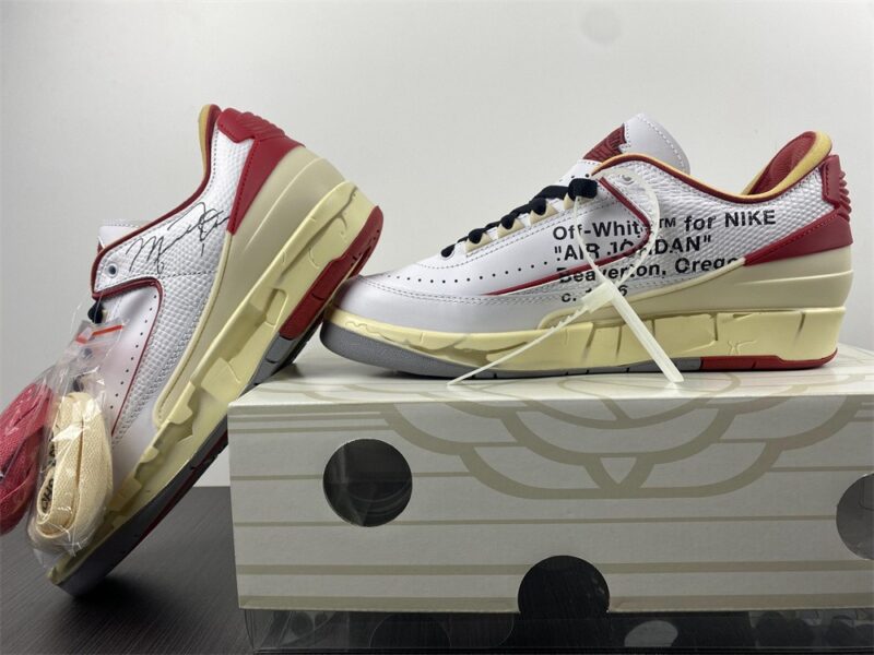 Air Jordan 2 Retro Low SP Off-White White Red - Image 7